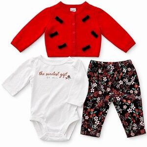 Carter’s Baby Girl 3-pc Outfit 3M GUC